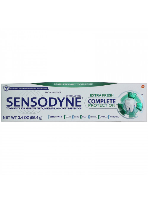 Sensodyne, Complete Protection Toothpaste with Fluoride, Extra Fresh, 3.4 oz (96.4 g)