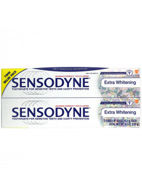 Sensodyne, Extra Whitening Toothpaste with Fluoride, Twin Pack, 2 Tubes, 4 oz (113 g) Each