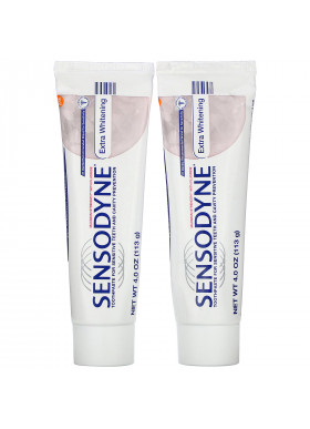 Sensodyne, Extra Whitening Toothpaste with Fluoride, Twin Pack, 2 Tubes, 4 oz (113 g) Each