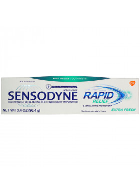 Sensodyne, Rapid Relief Toothpaste with Fluoride, Extra Fresh, 3.4 oz (96.4 g)