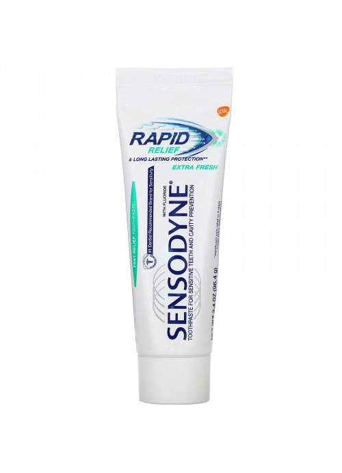 Sensodyne, Rapid Relief Toothpaste with Fluoride, Extra Fresh, 3.4 oz (96.4 g)