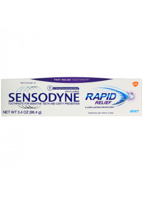 Sensodyne, Rapid Relief Toothpaste with Fluoride, Mint, 3.4 oz (96.4 g)