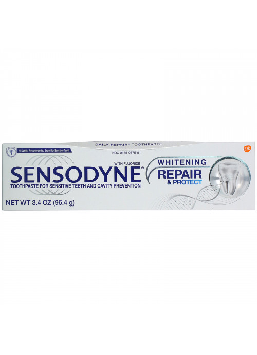 Sensodyne, Repair & Protect Whitening Toothpaste with Fluoride, 3.4 oz (96.4 g)
