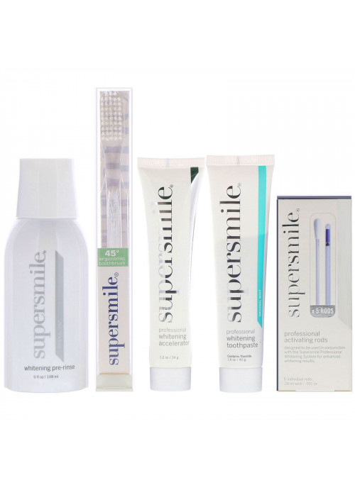 Supersmile, 6 Minutes to a Whiter Smile, Teeth Whitening Kit, 5 Piece Kit