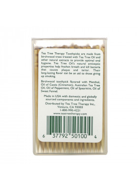 Tea Tree Therapy, Tea Tree TherapyToothpicks, Mint, 100 Approx.