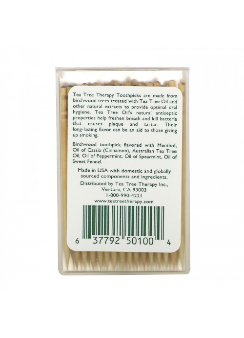 Tea Tree Therapy, Tea Tree TherapyToothpicks, Mint, 100 Approx.