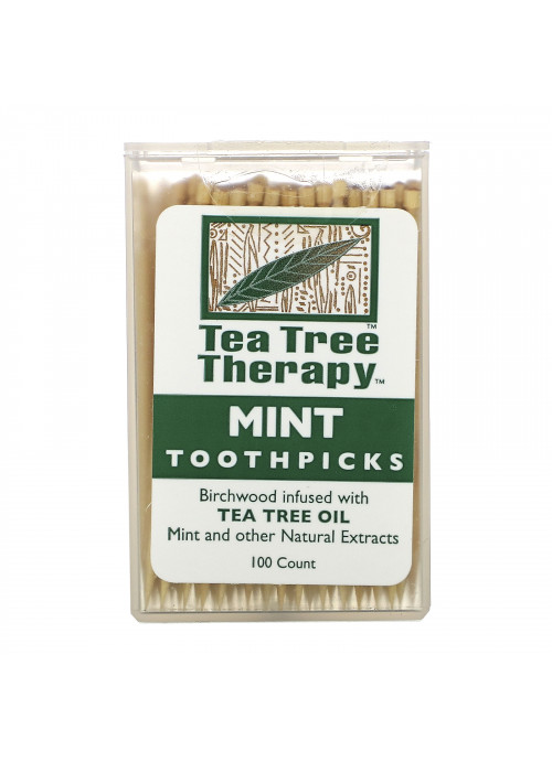 Tea Tree Therapy, Tea Tree TherapyToothpicks, Mint, 100 Approx.