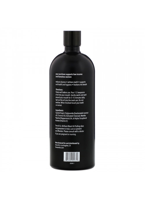 Terra & Co., Brilliant Black Oil Pulling, Mint, 6.75 oz (200 ml)