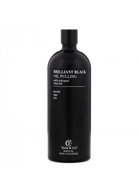 Terra & Co., Brilliant Black Oil Pulling, Mint, 6.75 oz (200 ml)