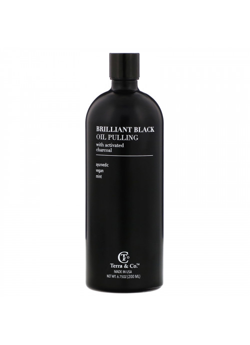 Terra & Co., Brilliant Black Oil Pulling, Mint, 6.75 oz (200 ml)