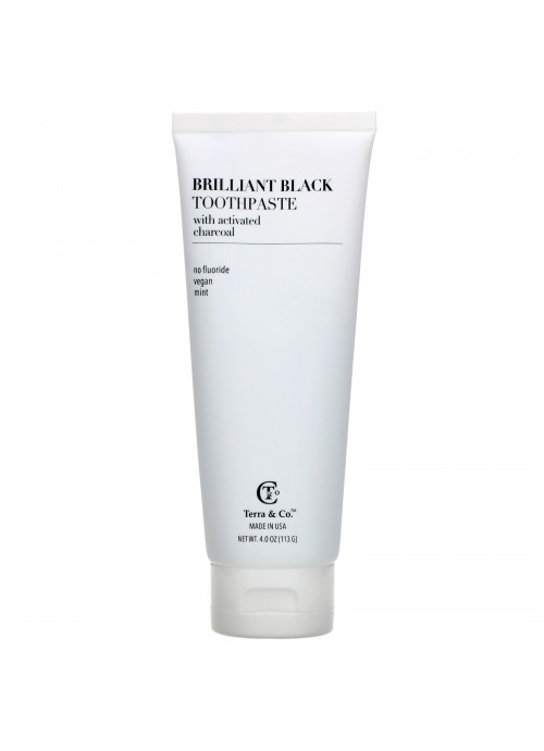 Terra & Co., Brilliant Black Toothpaste, Mint, 4 oz (113 g)