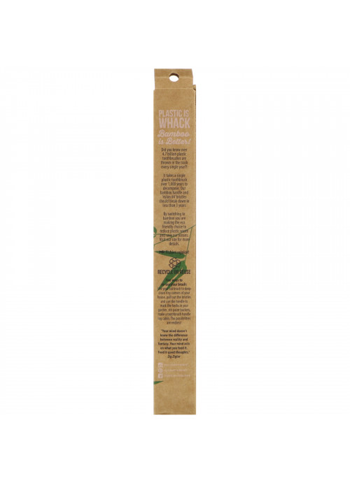 The Dirt, Bamboo Toothbrush with Charcoal Bristles, 1 Adult Toothbrush