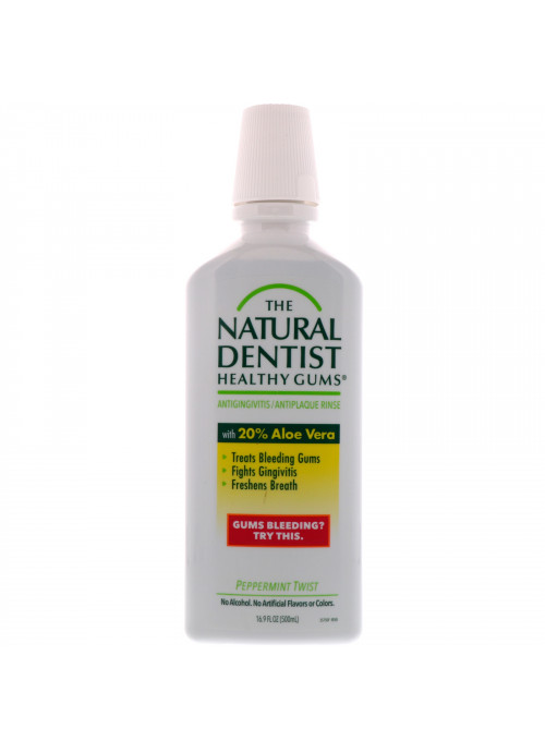 The Natural Dentist, Healthy Gums, Antigingivitis / Antiplaque Rinse, Peppermint Twist, 16.9 fl oz (500 ml)