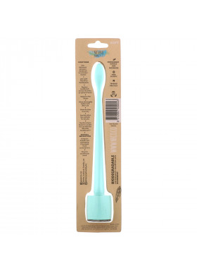 The Natural Family Co., Biodegradable Cornstarch Toothbrush, Rivermint, Soft, 1 Toothbrush & Stand