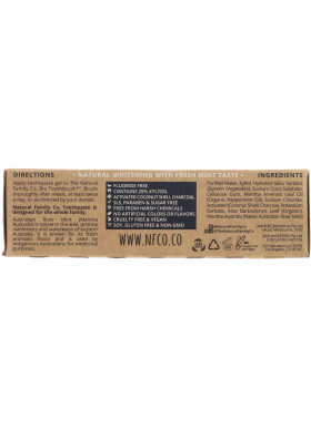 The Natural Family Co., Blak, Whitening Toothpaste, Activated Charcoal, 3.52 oz (100 g)