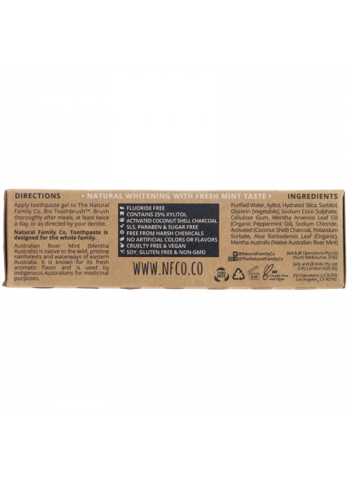 The Natural Family Co., Blak, Whitening Toothpaste, Activated Charcoal, 3.52 oz (100 g)