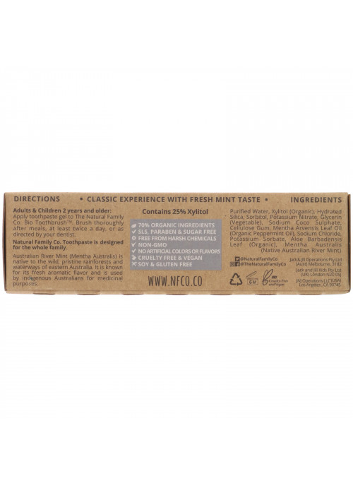The Natural Family Co., Sensitive & Gentle Natural Toothpaste, Native Rivermint, 3.52 oz (100 g)
