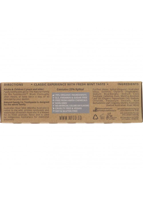 The Natural Family Co., Whitening & Glow Natural Toothpaste, Native Rivermint, 3.52 oz (100 g)