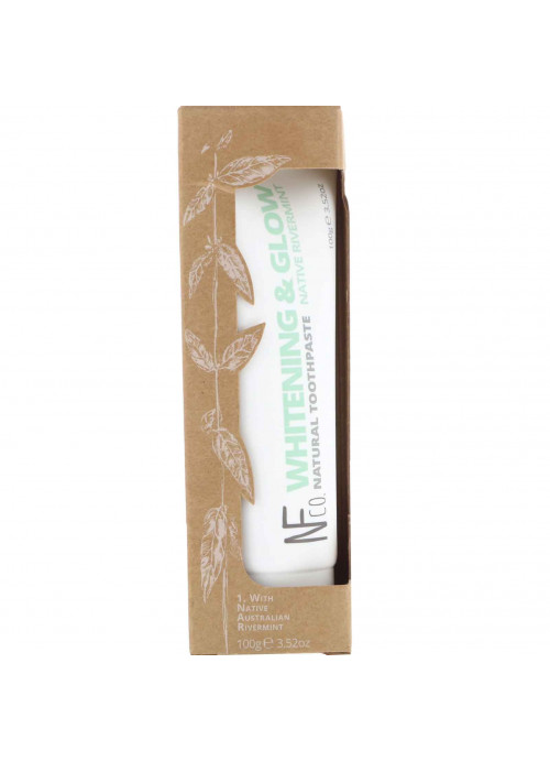 The Natural Family Co., Whitening & Glow Natural Toothpaste, Native Rivermint, 3.52 oz (100 g)
