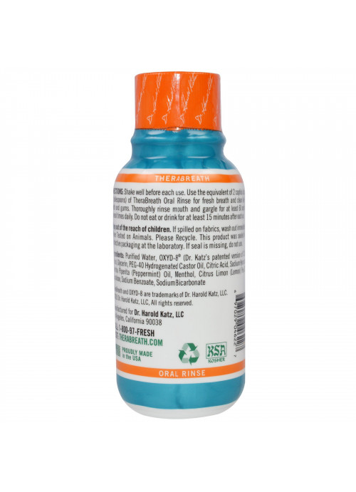 TheraBreath, Fresh Breath Oral Rinse, Invigorating Icy Mint Flavor, 3 fl oz (88.7 ml)