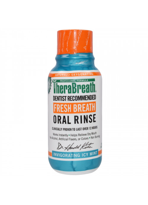TheraBreath, Fresh Breath Oral Rinse, Invigorating Icy Mint Flavor, 3 fl oz (88.7 ml)