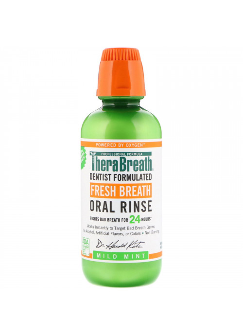 TheraBreath, Fresh Breath, Oral Rinse, Mild Mint, 16 fl oz (473 ml)