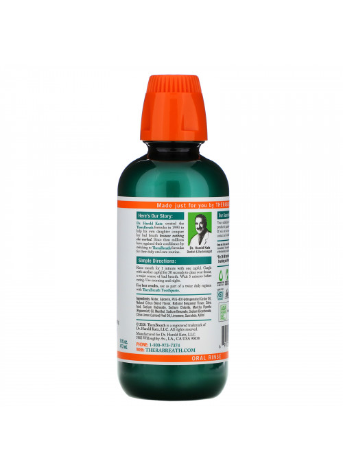 TheraBreath, Fresh Breath, Oral Rinse, Rainforest Mint, 16 fl oz (473 ml)