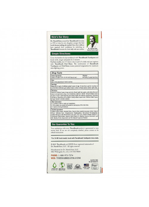TheraBreath, Fresh Breath Toothpaste, Mild Mint Flavor, 4 oz (113.5 g)