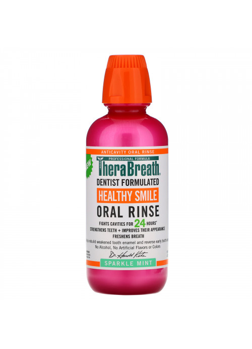 TheraBreath, Healthy Smile, Oral Rinse, Sparkle Mint, 16 fl oz (473 ml)