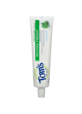 Tom's of Maine, Natural Anticavity,  Wicked Fresh!  with Fluoride Toothpaste, Cool Peppermint, 4.7 oz (133 g)