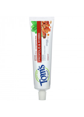 Tom's of Maine, Natural Antiplaue, Propolis & Myrrh Toothpaste,  Fluoride-Free , Cinnamint, 5.5 oz (155.9 g)