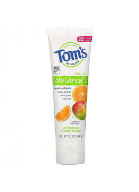 Tom's of Maine, Natural Children's Fluoride Toothpaste, Outrageous Orange Mango, 5.1 oz (144 g)