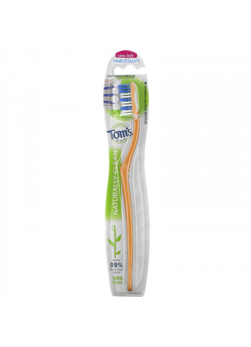 Tom's of Maine, Naturally Clean Toothbrush, Medium, 1 Toothbrush