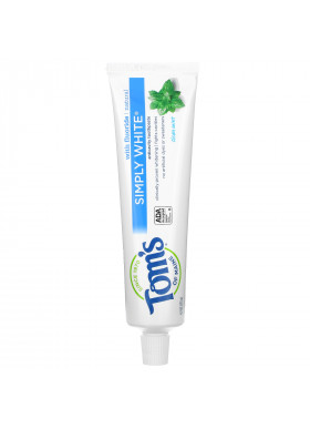 Tom's of Maine, Simply White Anticavity Toothpaste with Fluoride, Clean Mint, 4.7 oz (133 g)