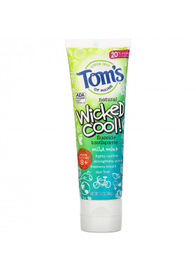 Tom's of Maine, Wicked Cool!, Natural Fluoride Toothpaste, Kids 8+, Wild Mint, 5.1 oz (144 g)