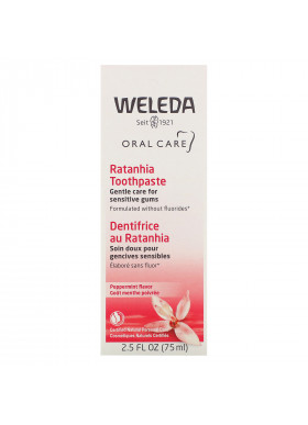 Weleda, Oral Care, Ratanhia Toothpaste, Peppermint Flavor, 2.5 fl oz (75 ml)
