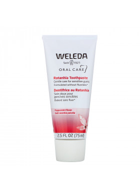 Weleda, Oral Care, Ratanhia Toothpaste, Peppermint Flavor, 2.5 fl oz (75 ml)