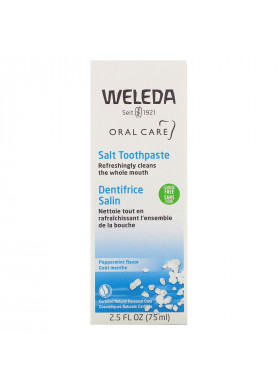 Weleda, Oral Care, Salt Toothpaste, Fluoride Free, Peppermint, 2.5 fl oz (75 ml)