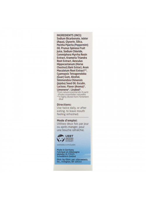 Weleda, Oral Care, Salt Toothpaste, Fluoride Free, Peppermint, 2.5 fl oz (75 ml)