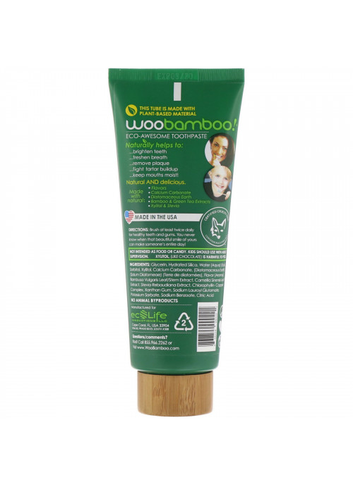 Woobamboo, Eco-Awesome Toothpaste, Fluoride-Free, Vanilla Mint, 4 oz (113 g)