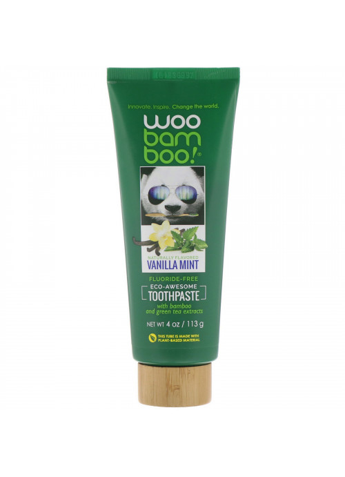 Woobamboo, Eco-Awesome Toothpaste, Fluoride-Free, Vanilla Mint, 4 oz (113 g)