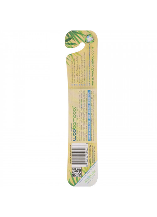 Woobamboo, Medium Adult Toothbrush, 1 Toothbrush