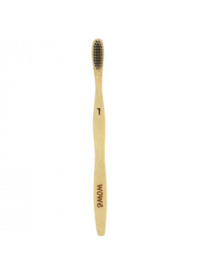 Wowe, Natural Bamboo Toothbrush, Charcoal Infused Soft Bristles, 4 Pack