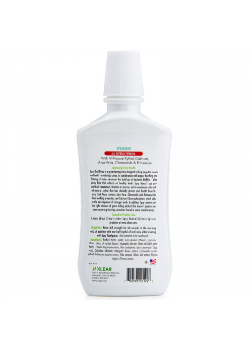 Xlear, Spry, Oral Rinse, Spearmint, 16 fl oz (473 ml)