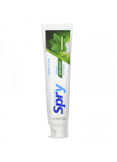Xlear, Spry Toothpaste, Anti-Cavity with Fluoride, Spearmint, 5 oz (141 g)