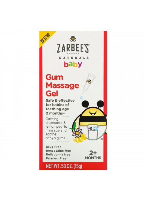 Zarbee's, Baby, Gum Massage Gel, 2+ Months, 0.53 oz (15 g)