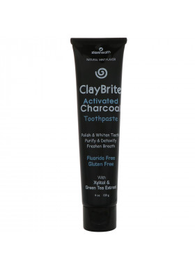 Zion Health, ClayBrite, Activated Charcoal Toothpaste, Natural Mint Flavor, 4 oz (120 g)