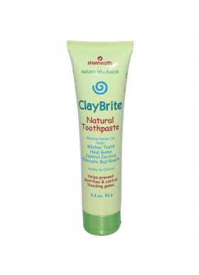 Zion Health, ClayBrite, Natural Toothpaste, Natural Mint Flavor, 3.2 oz (92 g)