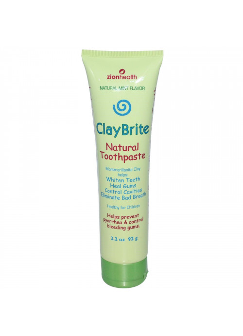 Zion Health, ClayBrite, Natural Toothpaste, Natural Mint Flavor, 3.2 oz (92 g)