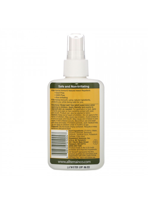 All Terrain, Kids Herbal Armor, Natural Insect Repellent, 4 fl oz (120 ml)